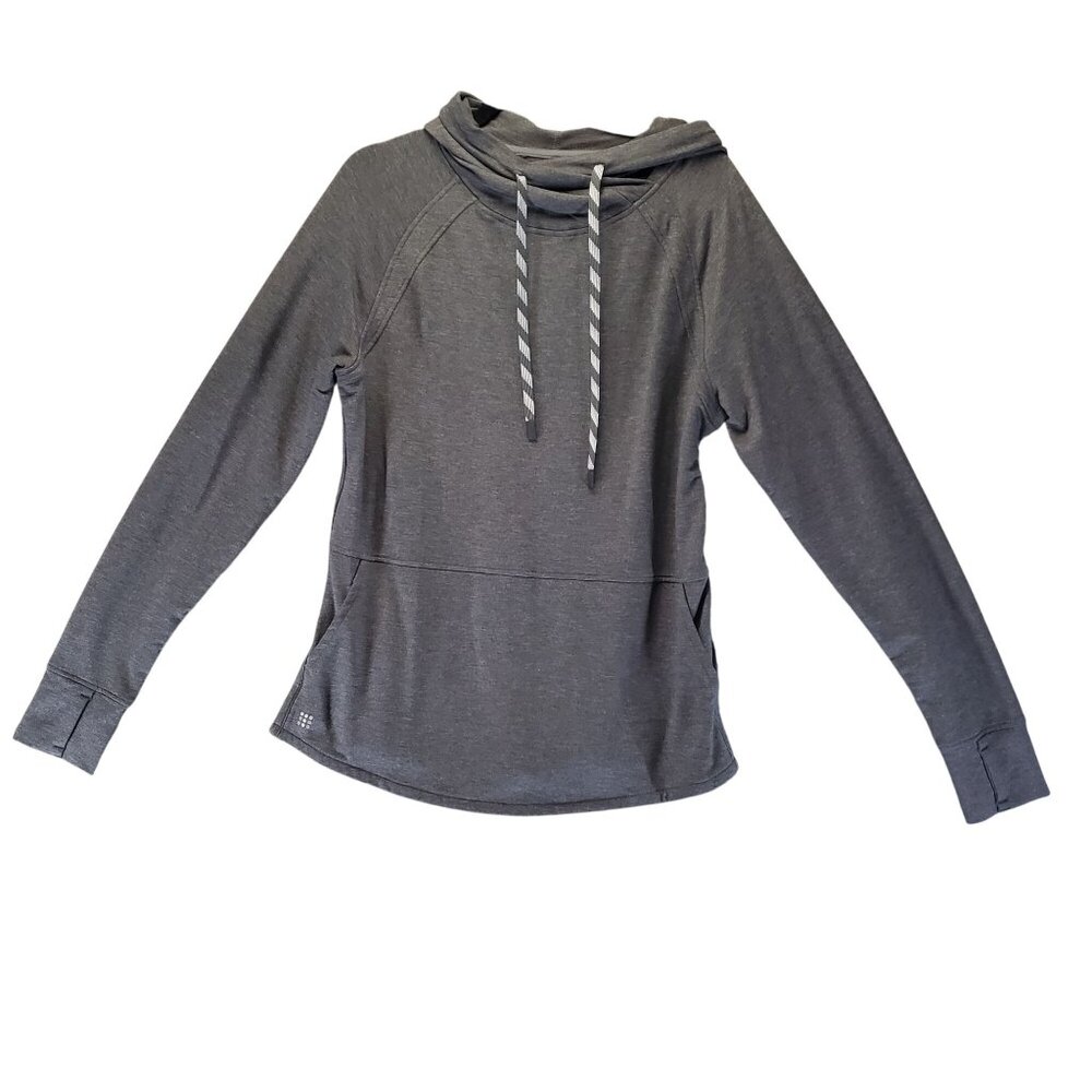 Title Nine Top Womens Size Small Gray Pullover Sweatshirt Athletic Hoodie